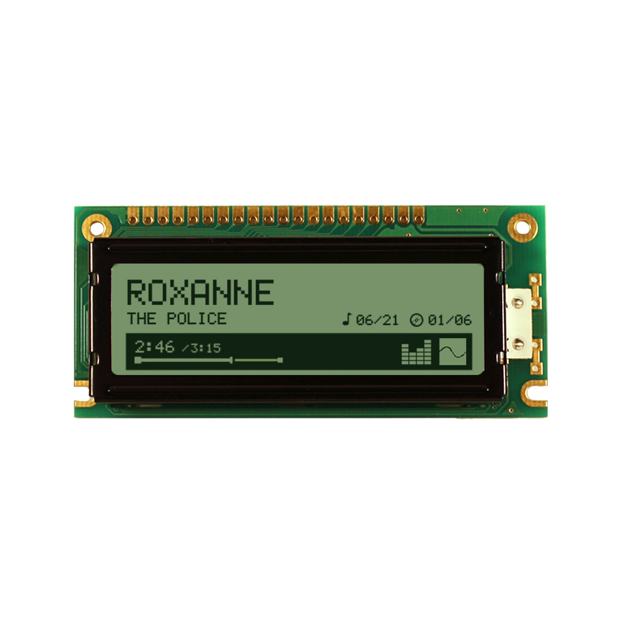 122×32 Graphic LCD Module STN Gray Display with White Side Backlight ...